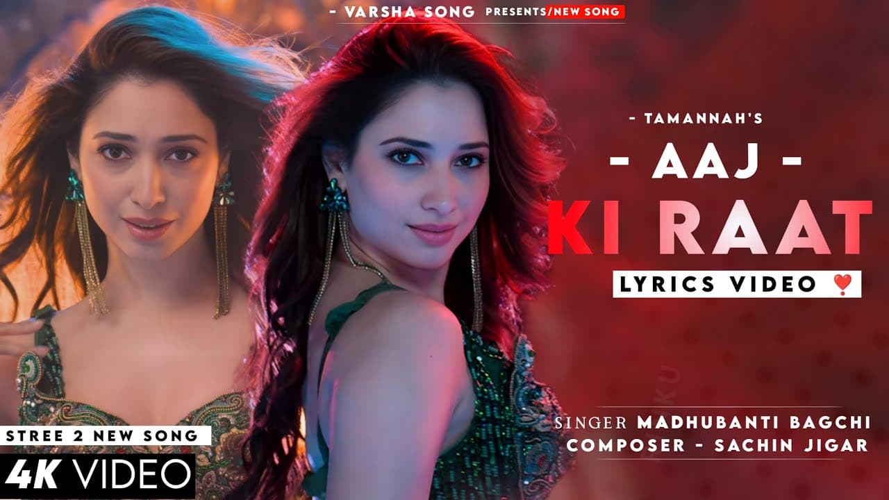 Aaj Ki Raat Maza Husn Ka Aankhon Se Lijiye (LYRICS) Madhubani Bagchi | Tamannaah Bhatia | Stree 2